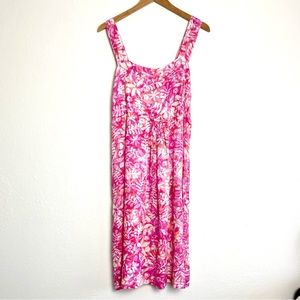 Blue Ginger Smocked Tank Midi Dress